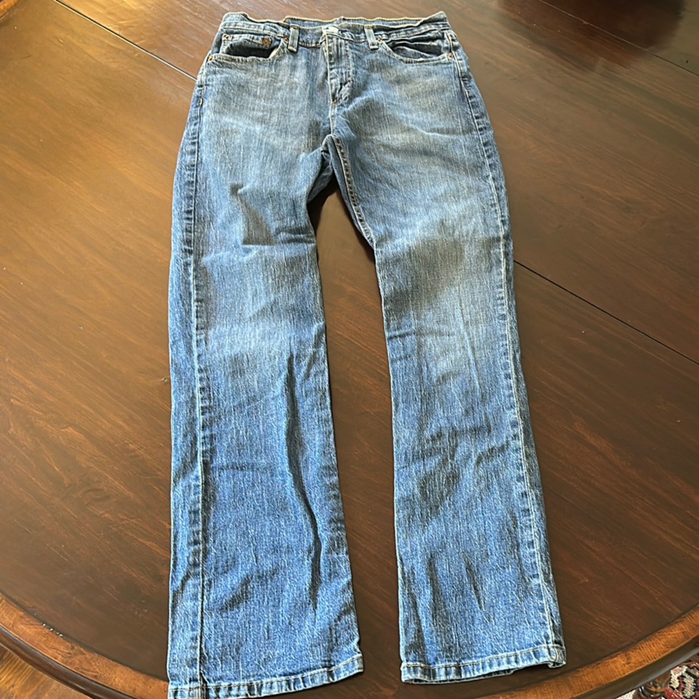 Levi's Blue Straight Jeans Classic Denim-EUC!